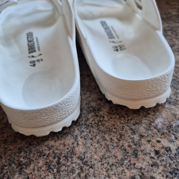 Birkenstock Women Arizona Essentials EVA Sandal White Rubber Sz 40 Womens 9 - Picture 5 of 8